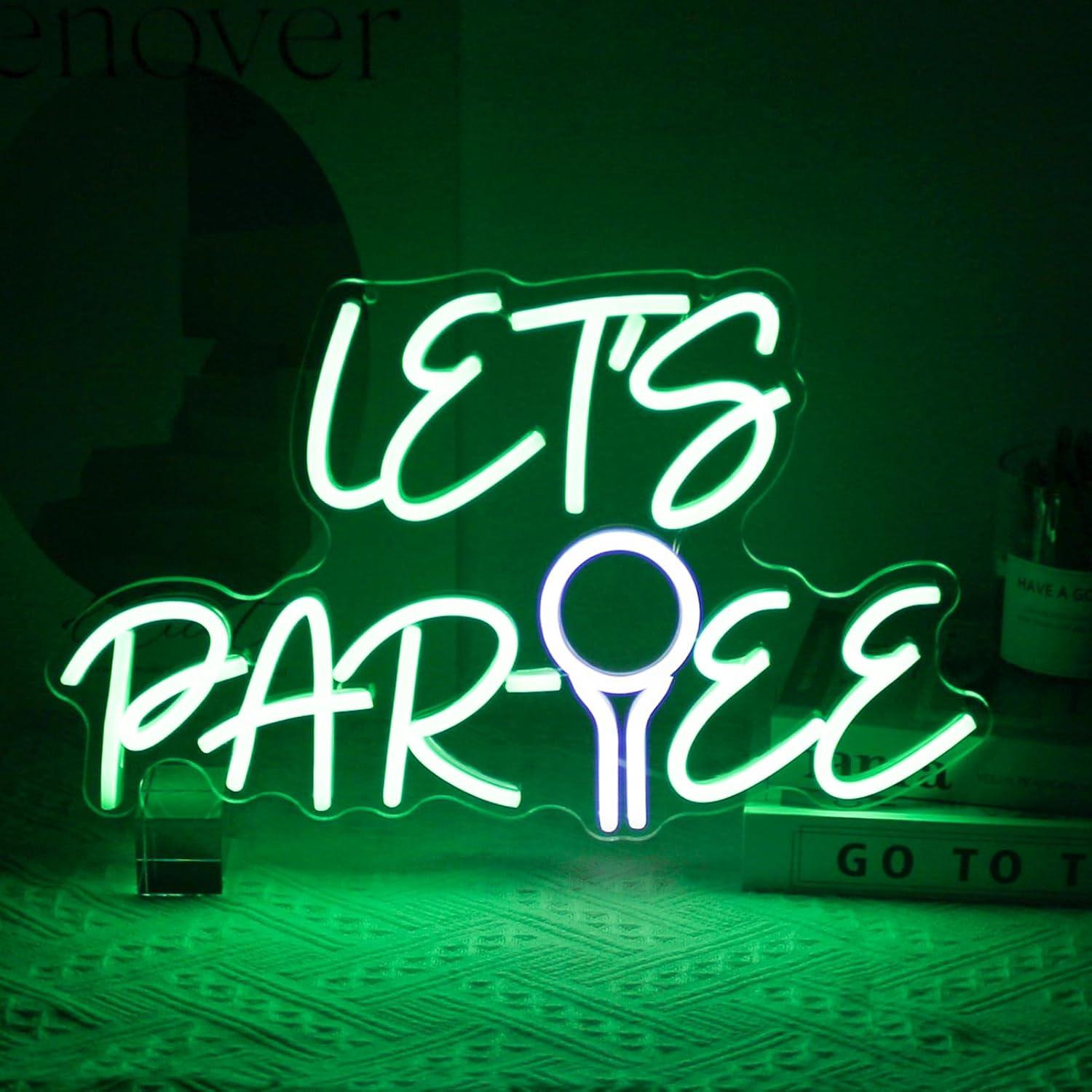 Neon Sign Party - Неоновая вывеска Let's Par Tee в