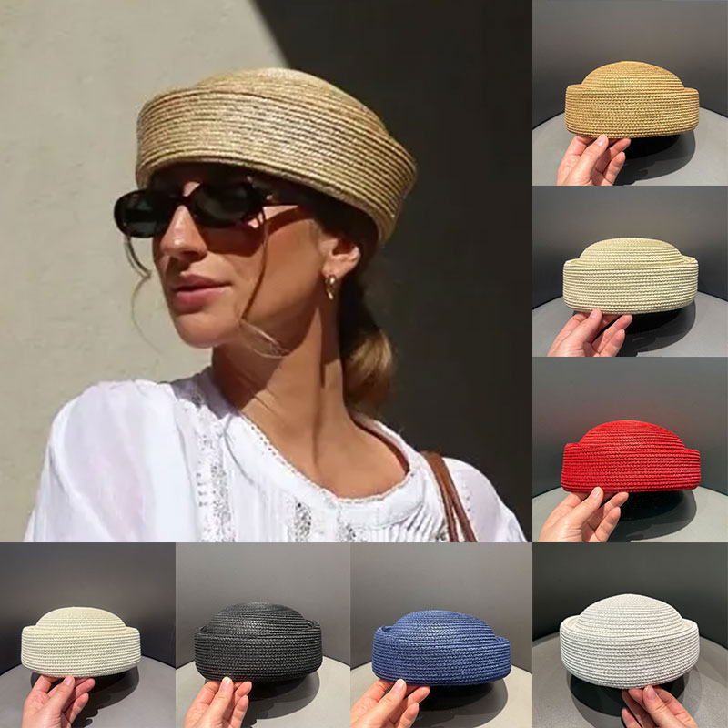 Paper Straw Color - Новая летняя соломенная шляпа-федора ручной работы