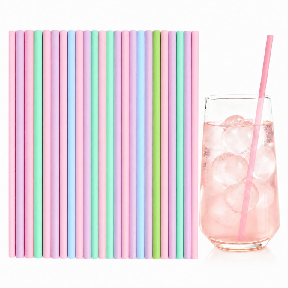 Paper Straw Color - 25/50/100 шт. одноразовых бумажных трубочек однотонных