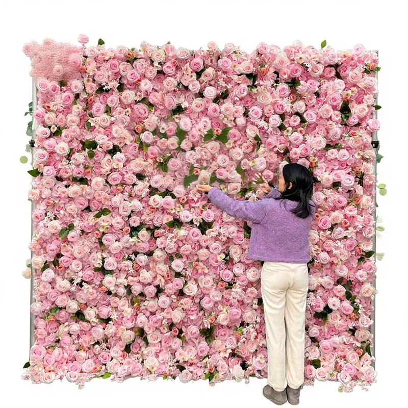 Flower Wall Panel - Искусственная цветочная стена Sunwedding из шелка,
