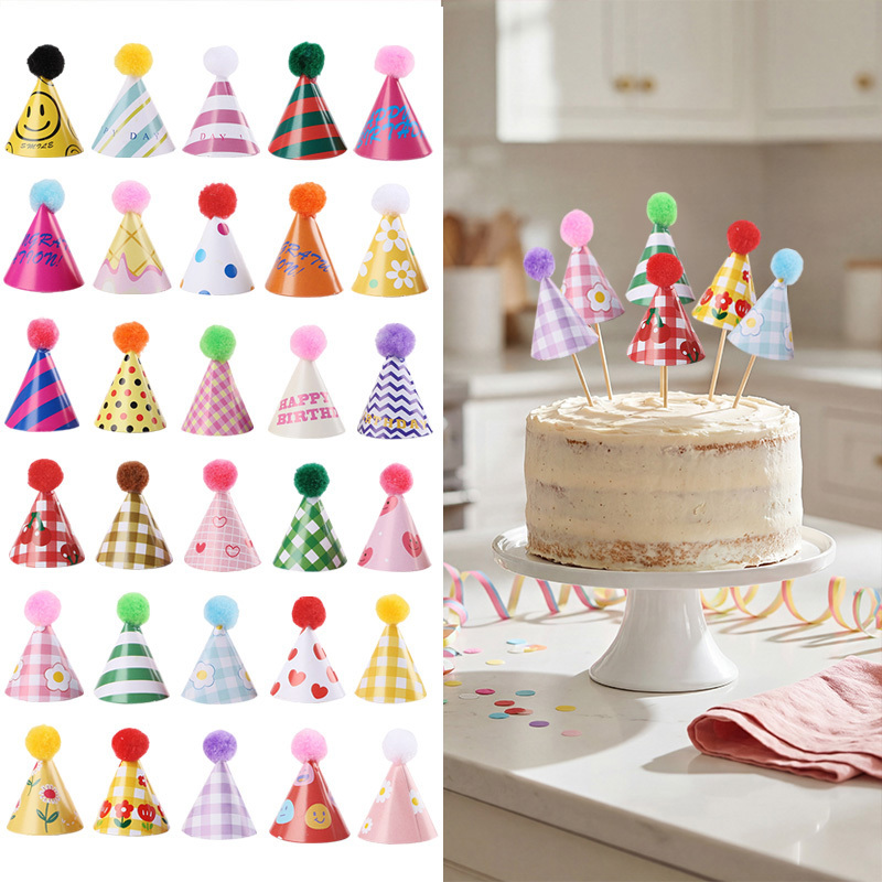 Party Hat Cone - 15/30 шт. мини-шляпки для вечеринок, украшения