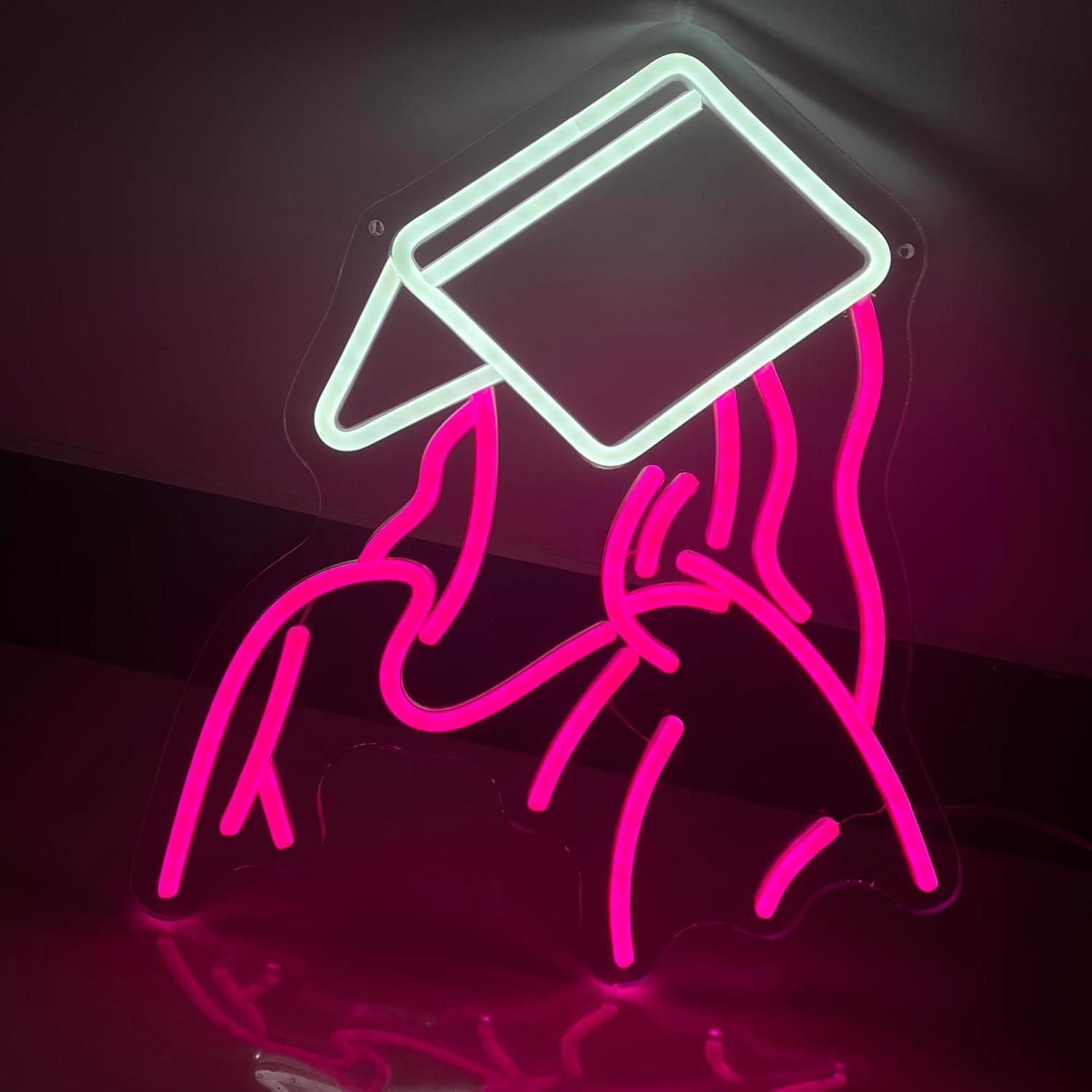 Neon Sign Party - Неоновая вывеска «Девушка, читающая книгу» с