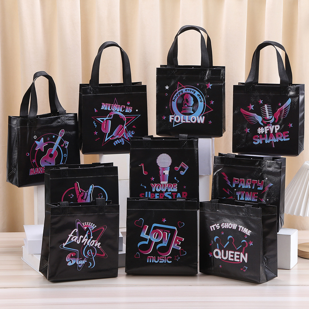 Event Party Shop - 10 шт., черные нетканые подарочные упаковочные