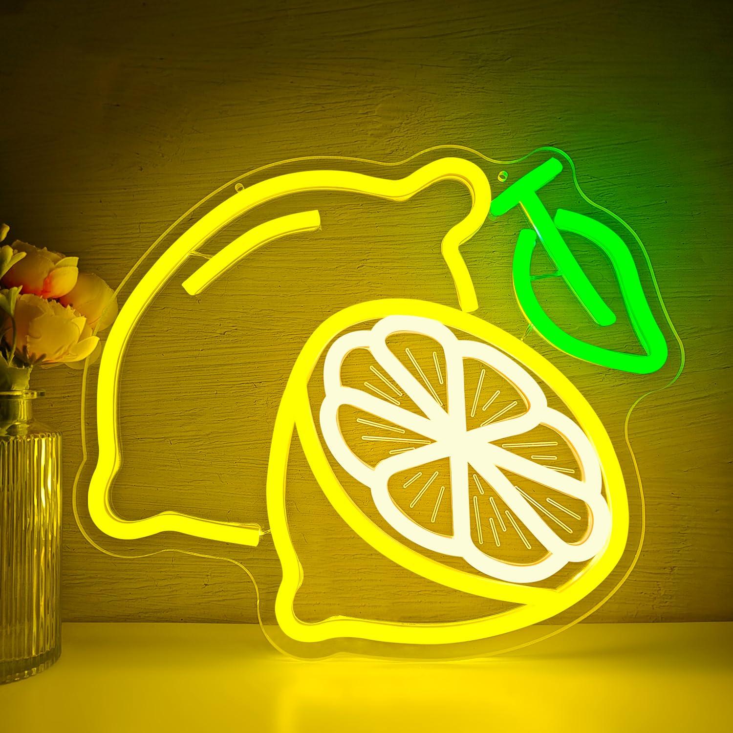 Neon Sign Party - Неоновая вывеска в виде лимона с