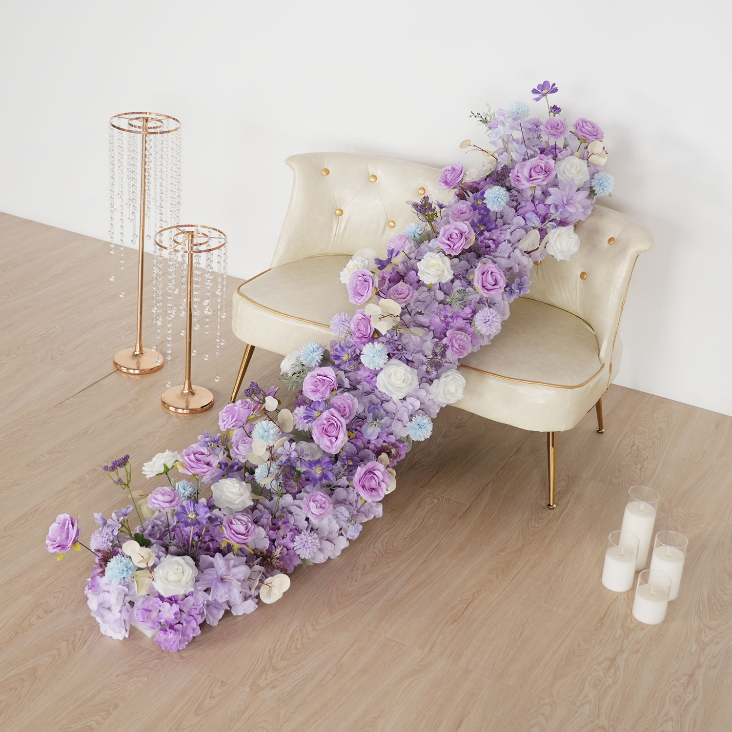 Flower Wall Panel - Uflower Фиолетовые Искусственные Цветы Свадебный Декор