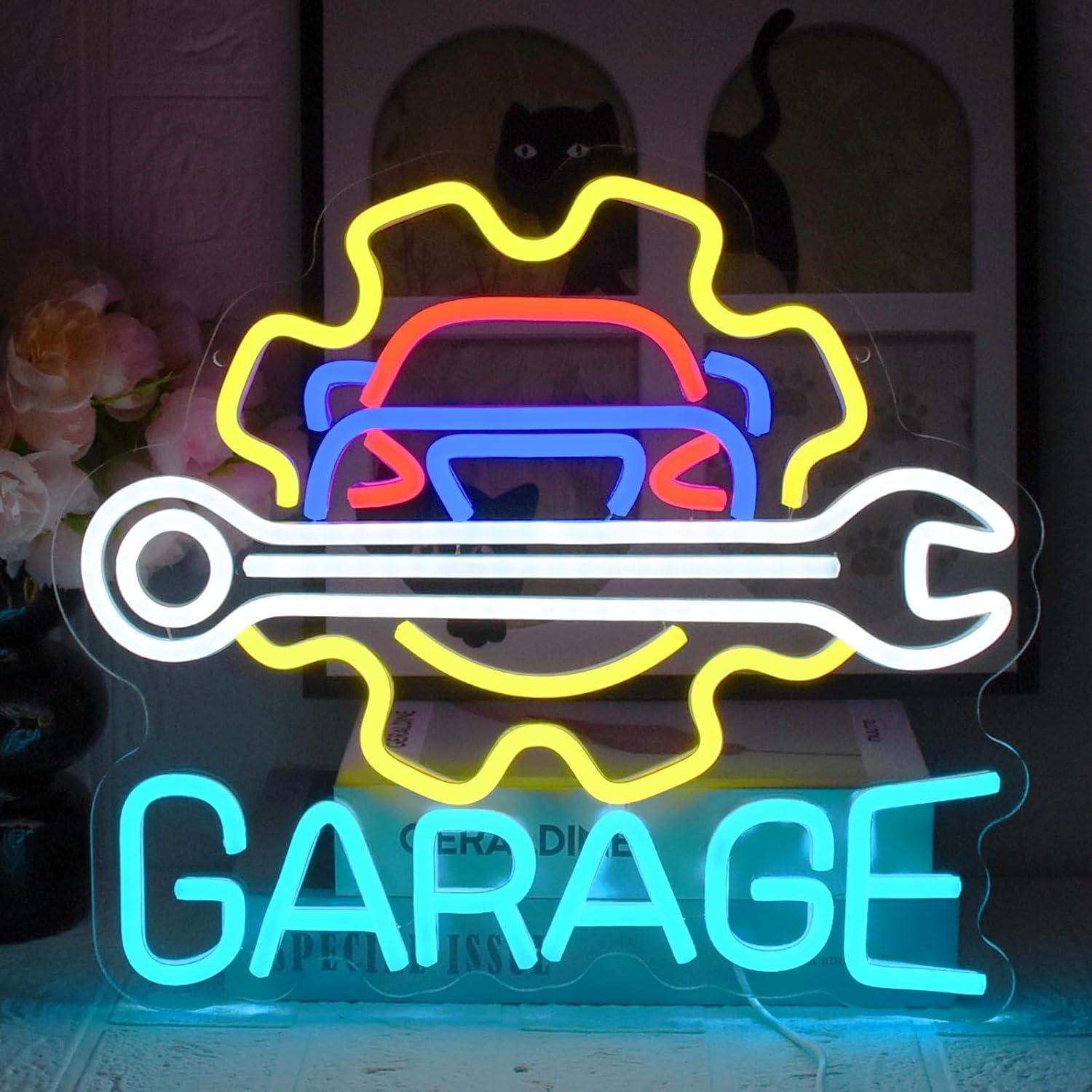 Неоновая вывеска для гаража с  – обзор и цена Neon Sign Party