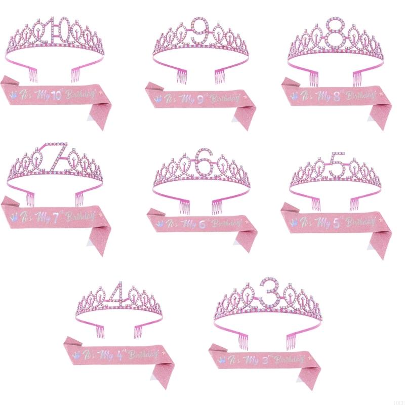 Сверкающие розовые диадемы и п – обзор и цена Birthday Sash Glitter