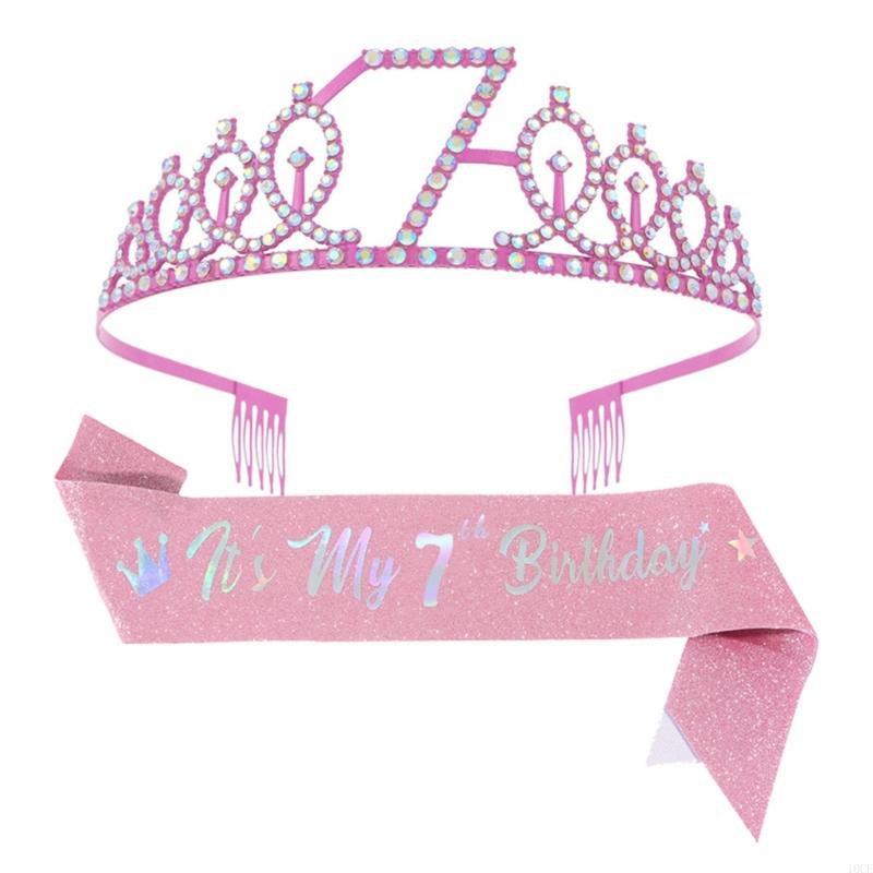 Сверкающие розовые диадемы и п – обзор и цена Birthday Sash Glitter
