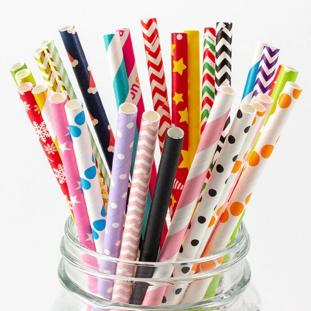 Соломинки для оптовой упаковки – обзор и цена Paper Straw Color