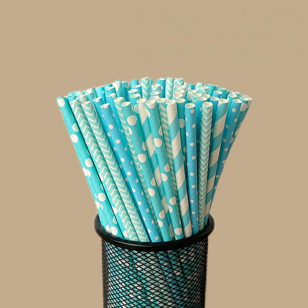 100 шт. разноцветных одноразов – обзор и цена Paper Straw Color