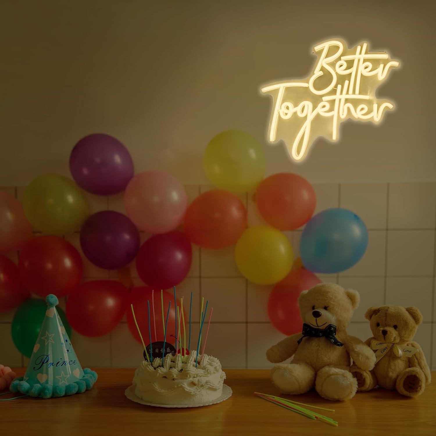 Неоновая вывеска «Better Toget – обзор и цена Neon Sign Party