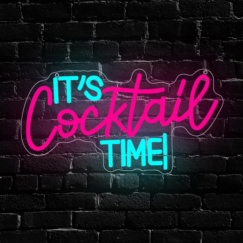 Неоновая вывеска «Коктейли» с  – обзор и цена Neon Sign Party