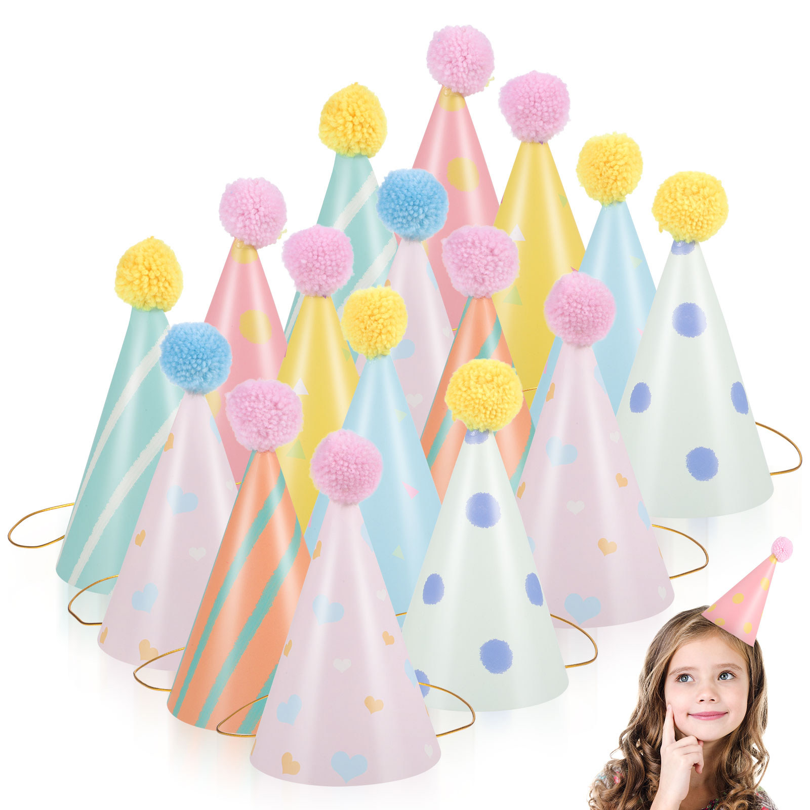 Набор из 14 бумажных колпаков  – обзор и цена Party Hat Cone