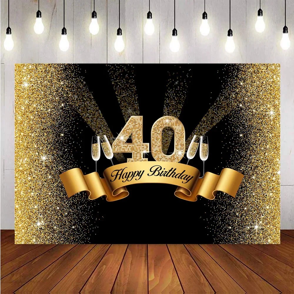 Черный и золотой тематический  – обзор и цена Party Banner Gold