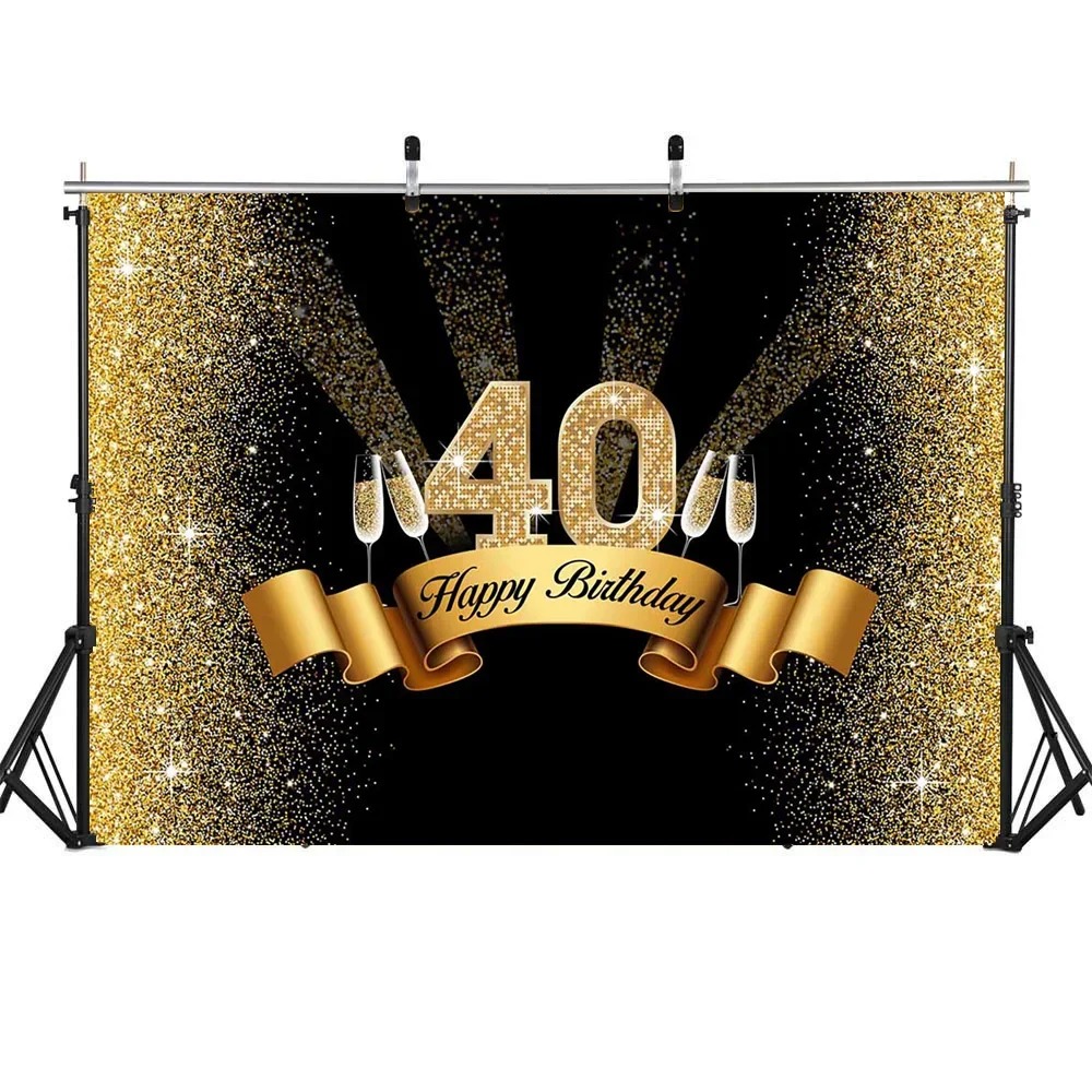 Черный и золотой тематический  – обзор и цена Party Banner Gold