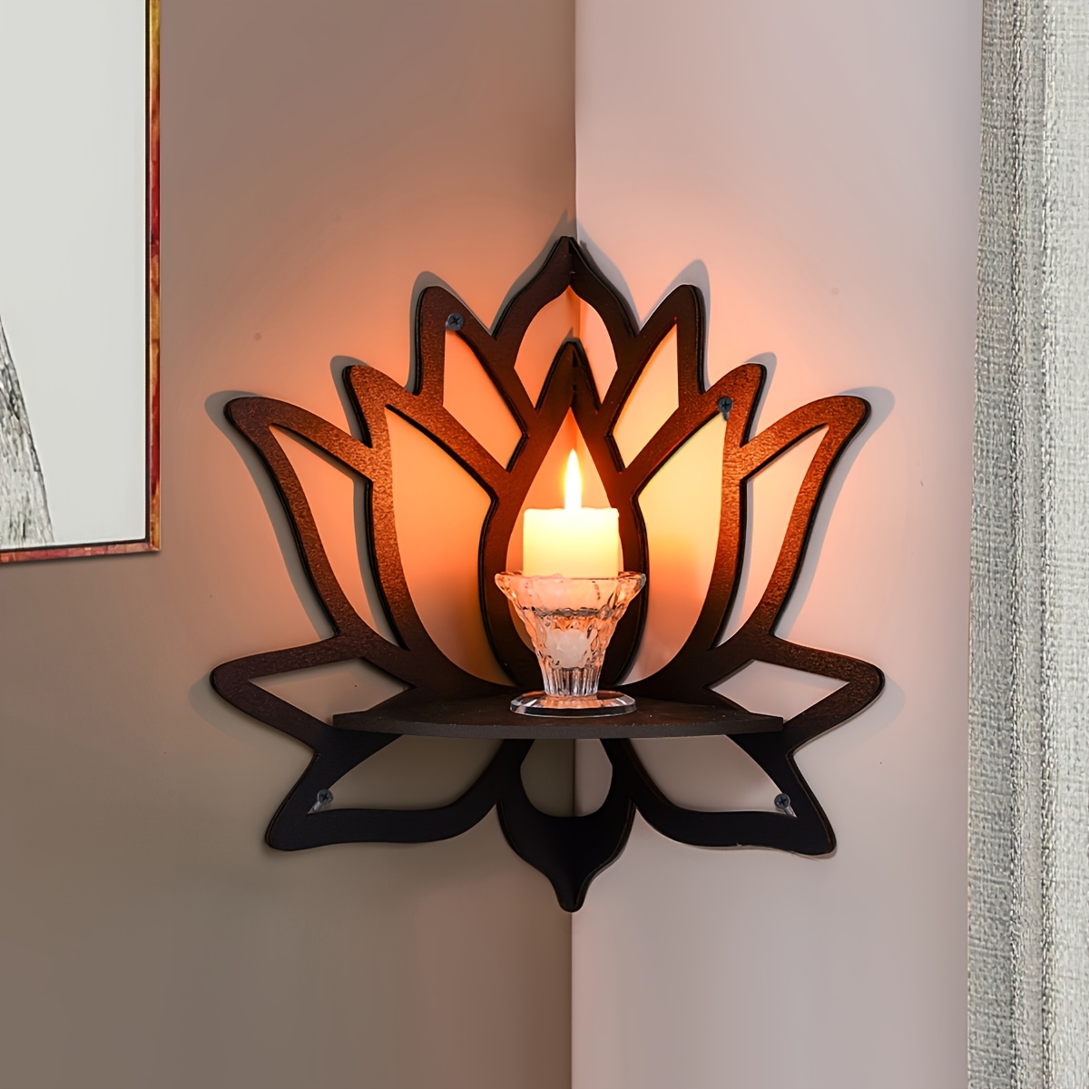 Угловая полка Lotus Corner, на – обзор и цена Flower Wall Panel