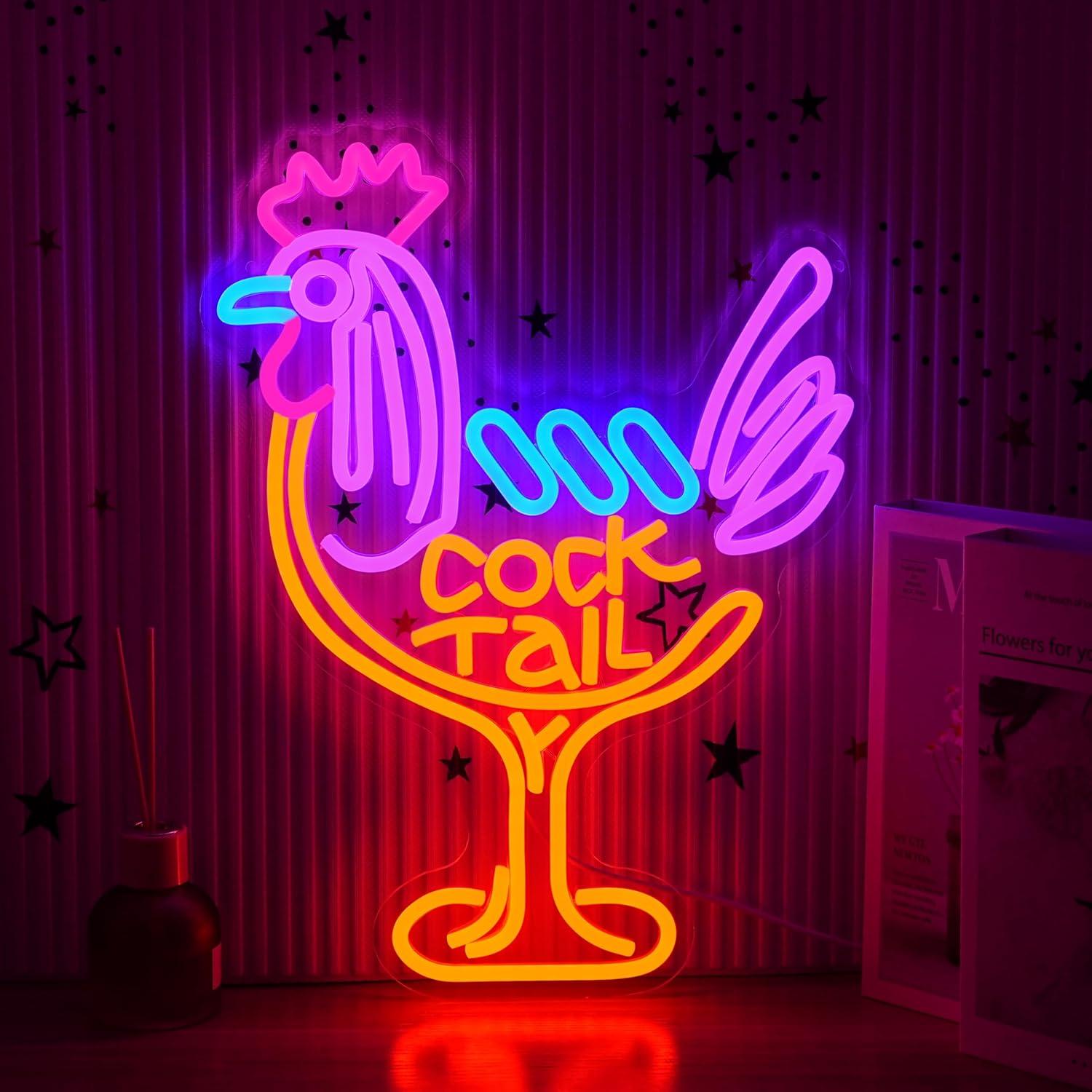 Неоновая вывеска «Коктейль» с  – обзор и цена Neon Sign Party